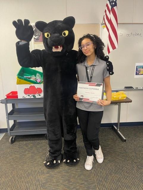 Faniely Marte 10th Grade Student of the Month September